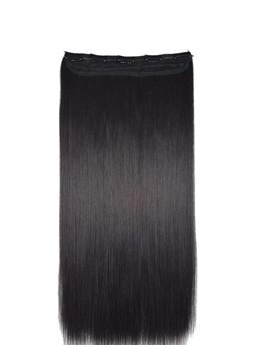 GADINFASHION Clip In Straight Toupee Hair Extension - Black - 26 Inch