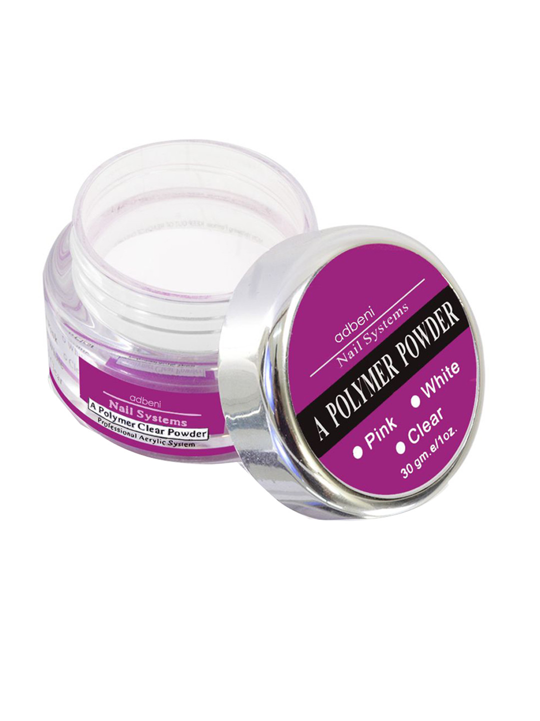 Adbeni Professional Acrylic Polymer Nail Extension Powder - 30 g - White