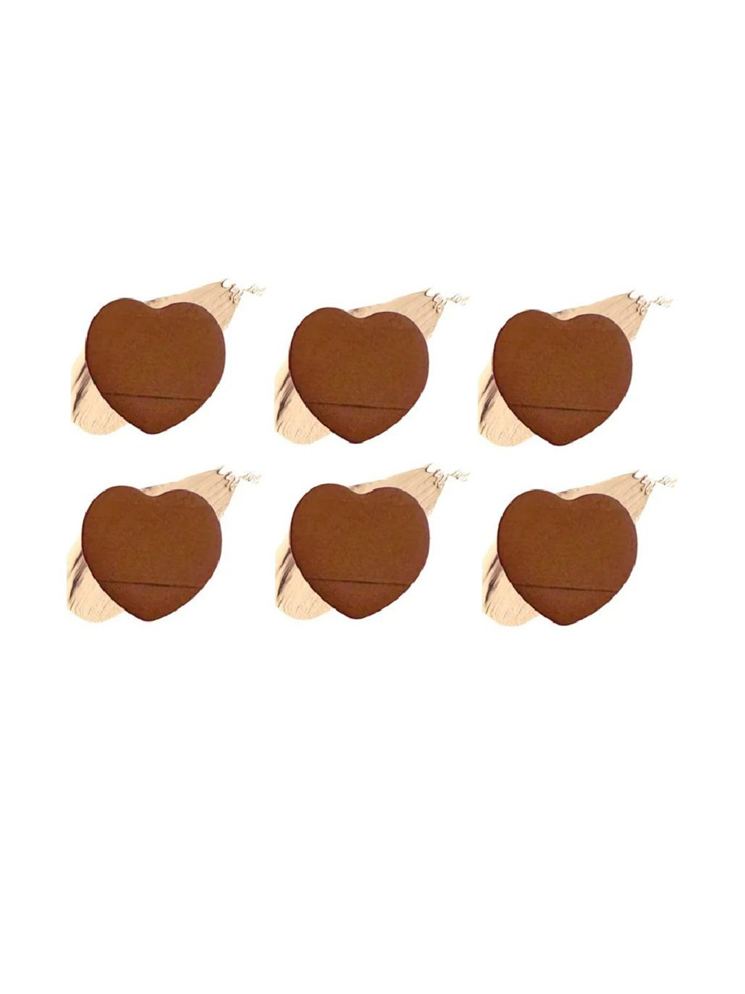 Beautiflame Set Of 4 Makeup Foundation Powder Puff With Mini Heart Puff