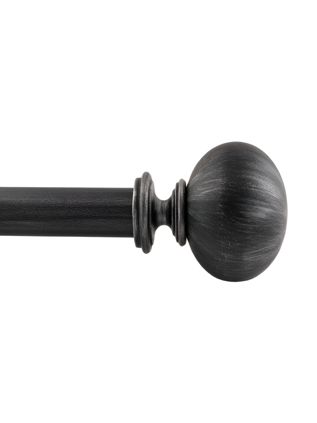 Deco Window Black Metal Extendable Curtain Rods With Brackets