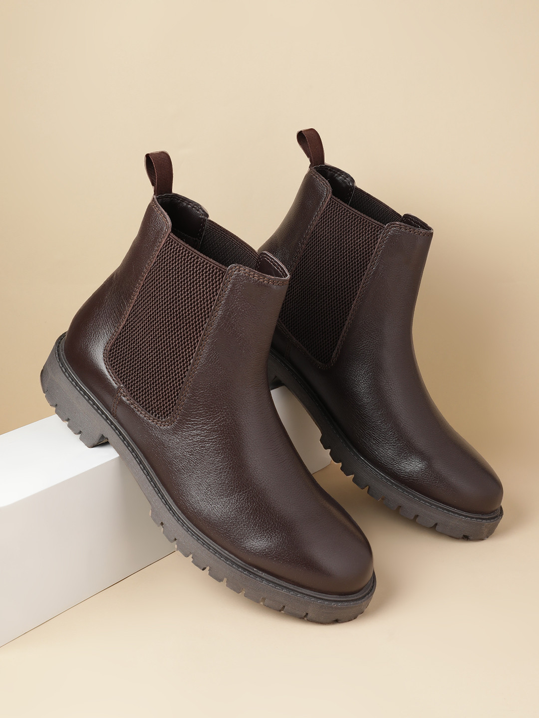 Kenneth Cole Men Leather Chelsea Boots