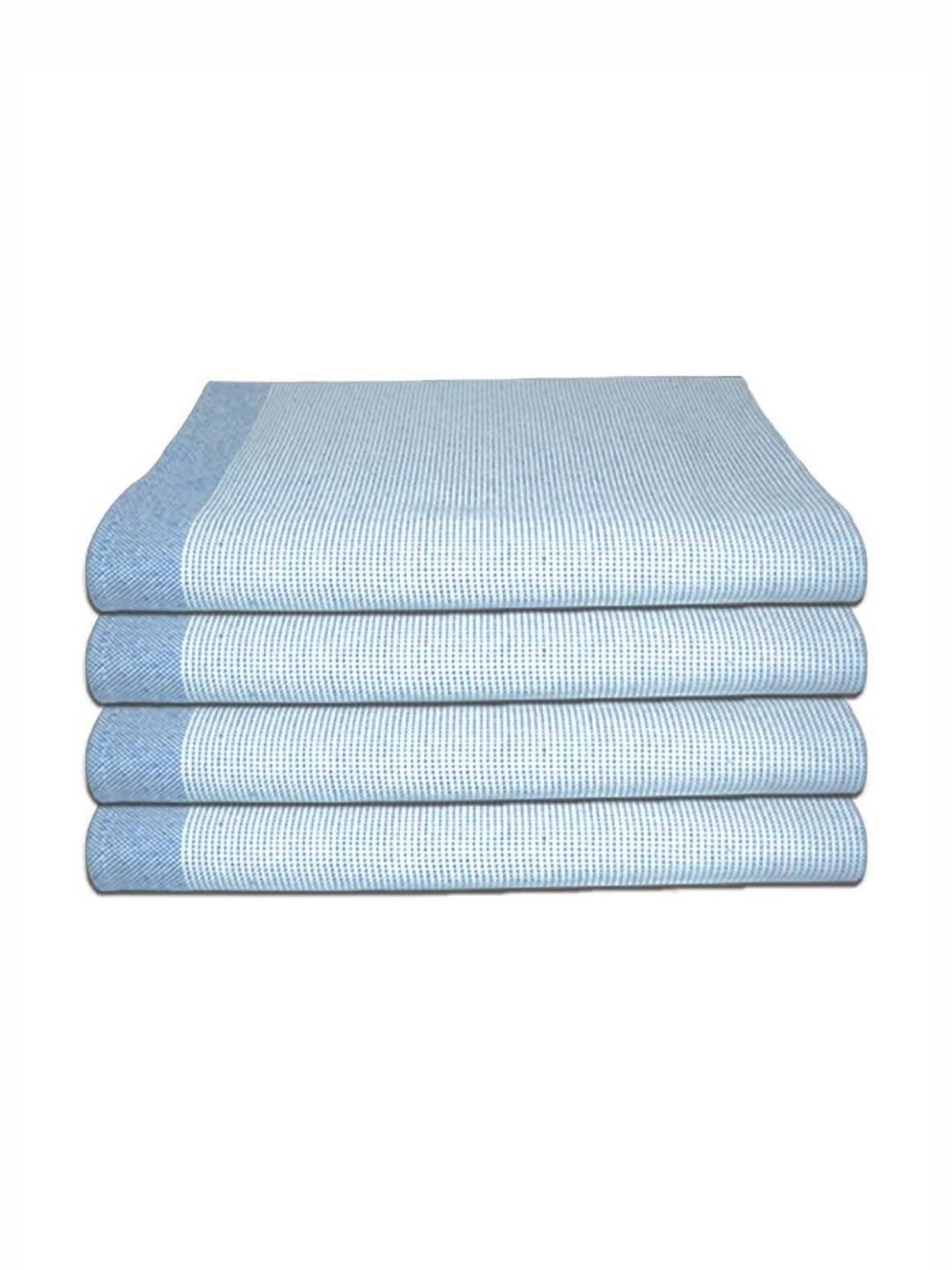 Athom Living Astar Blue 4 Pieces Striped Cotton 210 GSM Bath Towels