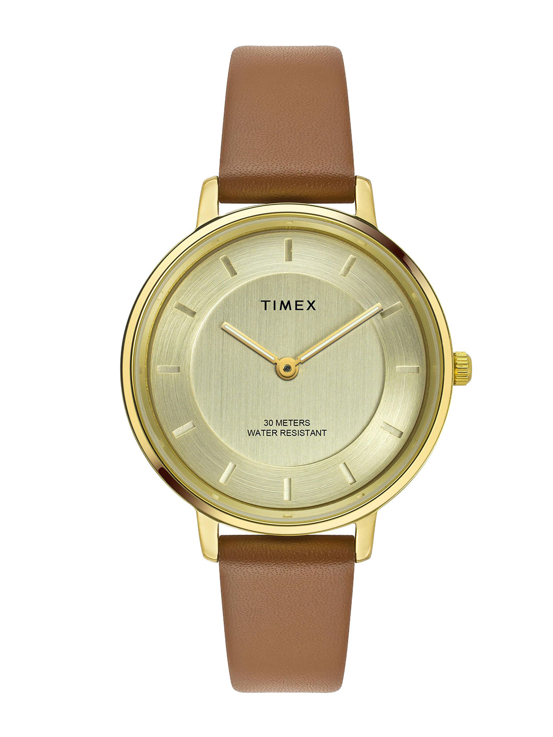 Timex Trendline Round 34mm Champagne Dial Analog Women Watch - TWEL15822