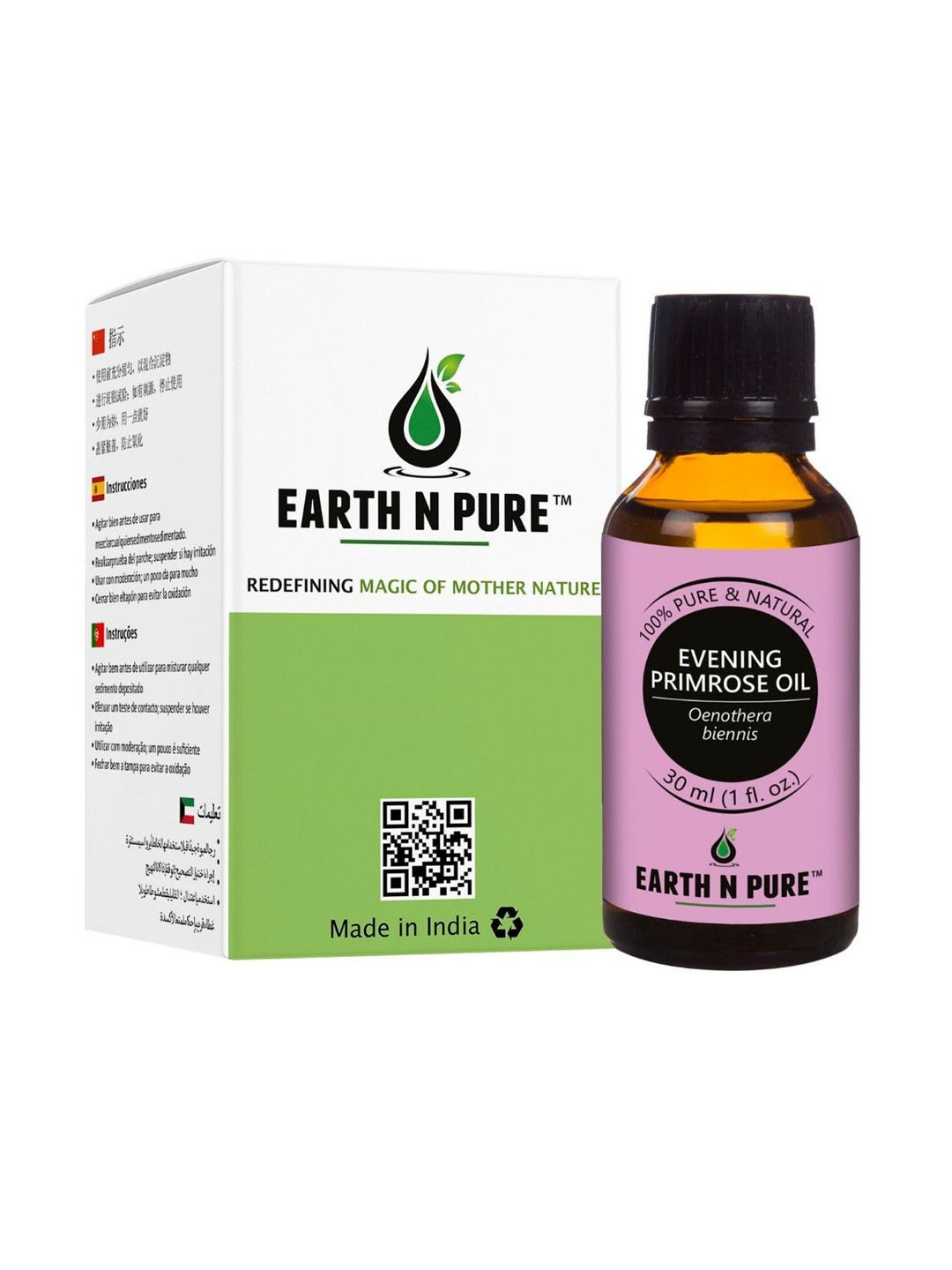 EARTH N PURE 100% Pure & Natural Nourished Skin Evening Primrose Oil - 30 ml