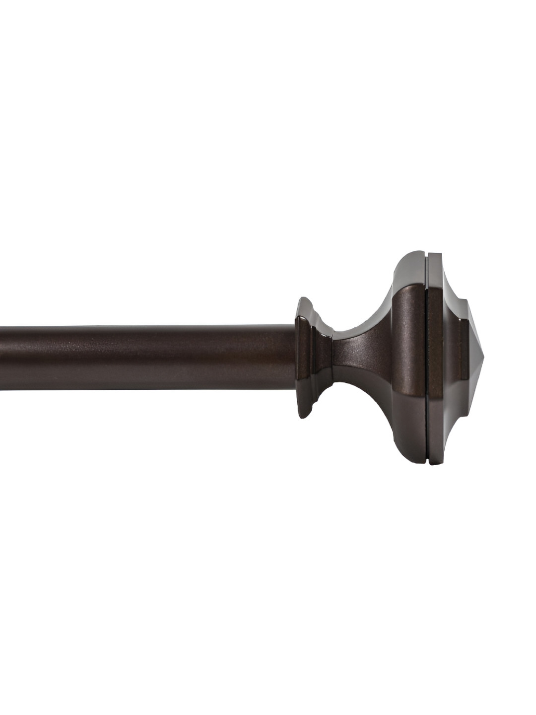Deco Window Brown Metal Extendable Curtain Rods With Brackets