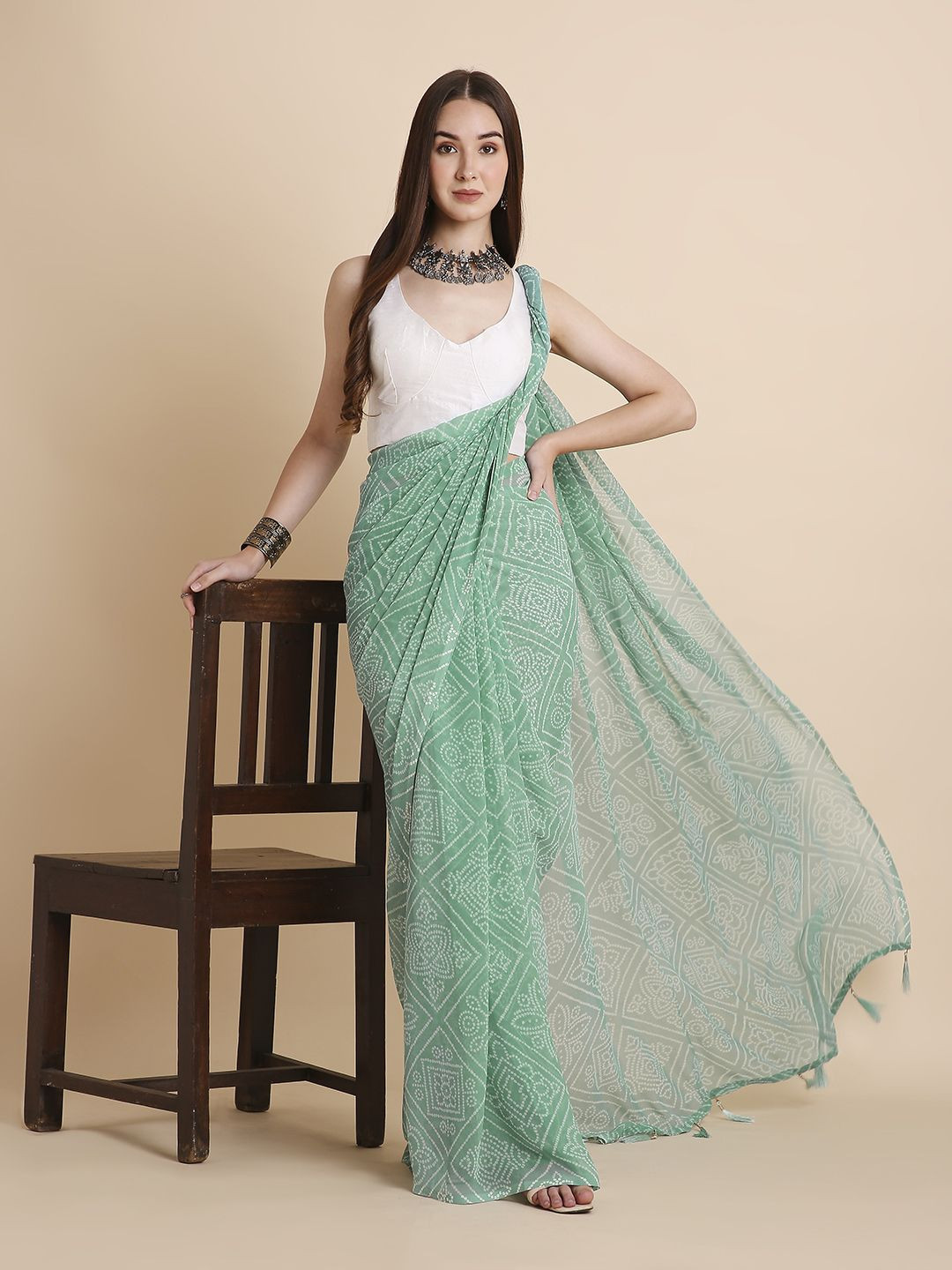 RATAN Bandhani Printed Saree