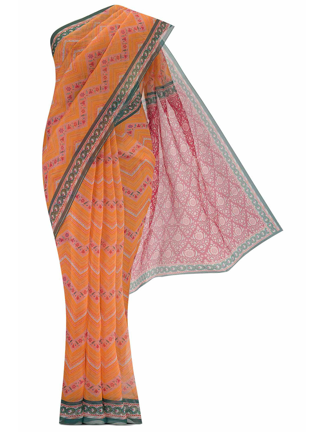 Nalli Floral Organza Saree