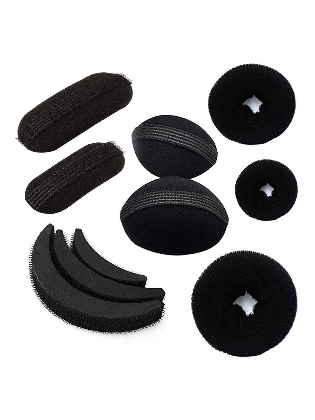 GADINFASHION Pack Of 10 Black Juda MakersPuff Maker Hair Dount
