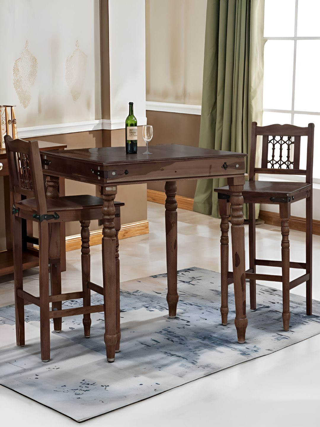 Royaloak Brown Wooden Dinning Bar Table