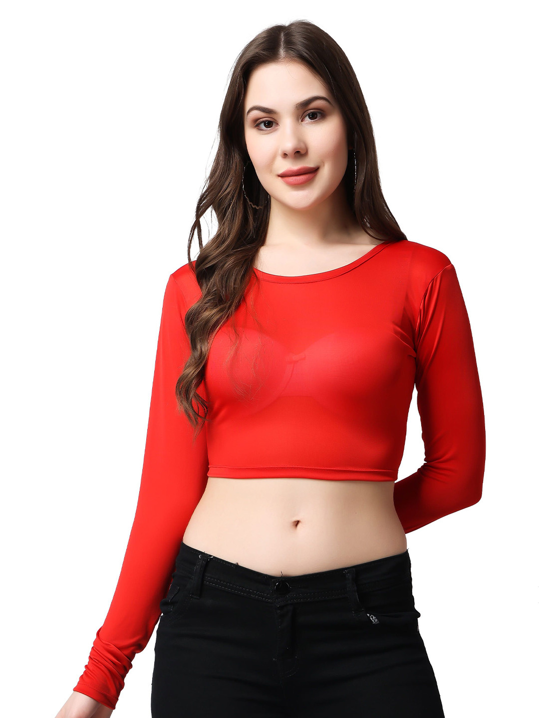Moda Rapido Women Semi Sheer Crop Top