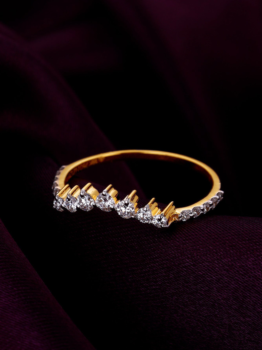 GIVA 18 Kt Gold Sublime Affection Diamond Ring-1.19 gms