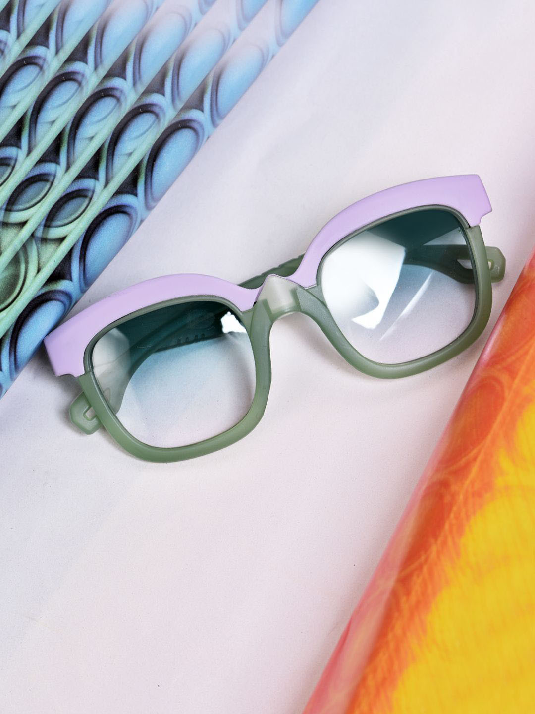 FROGGY Kids Square Sunglasses with UV Protected Lens FGSG-8238A-GR