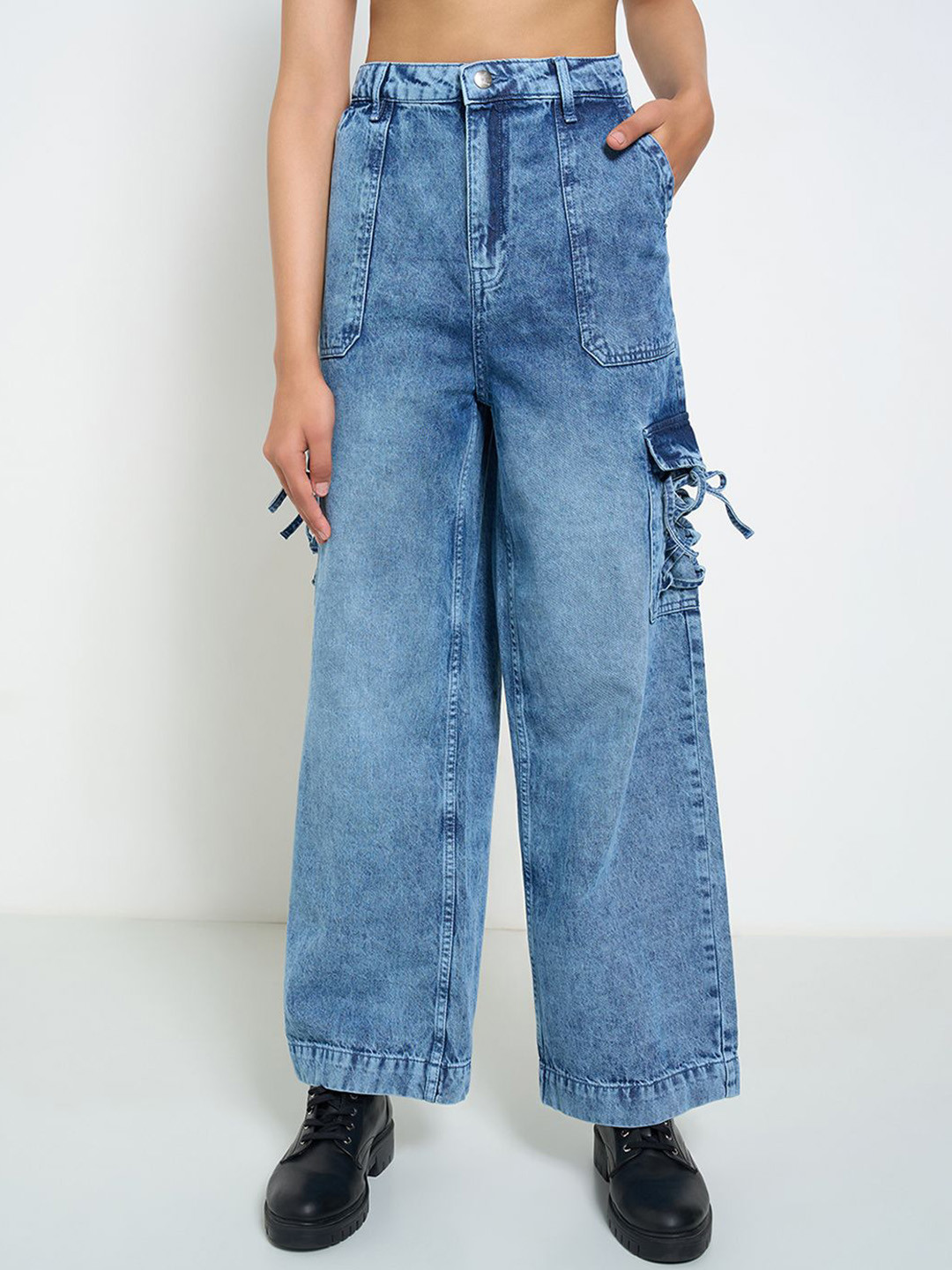 SF JEANS by Pantaloons Women Wide Leg High-Rise Jeans