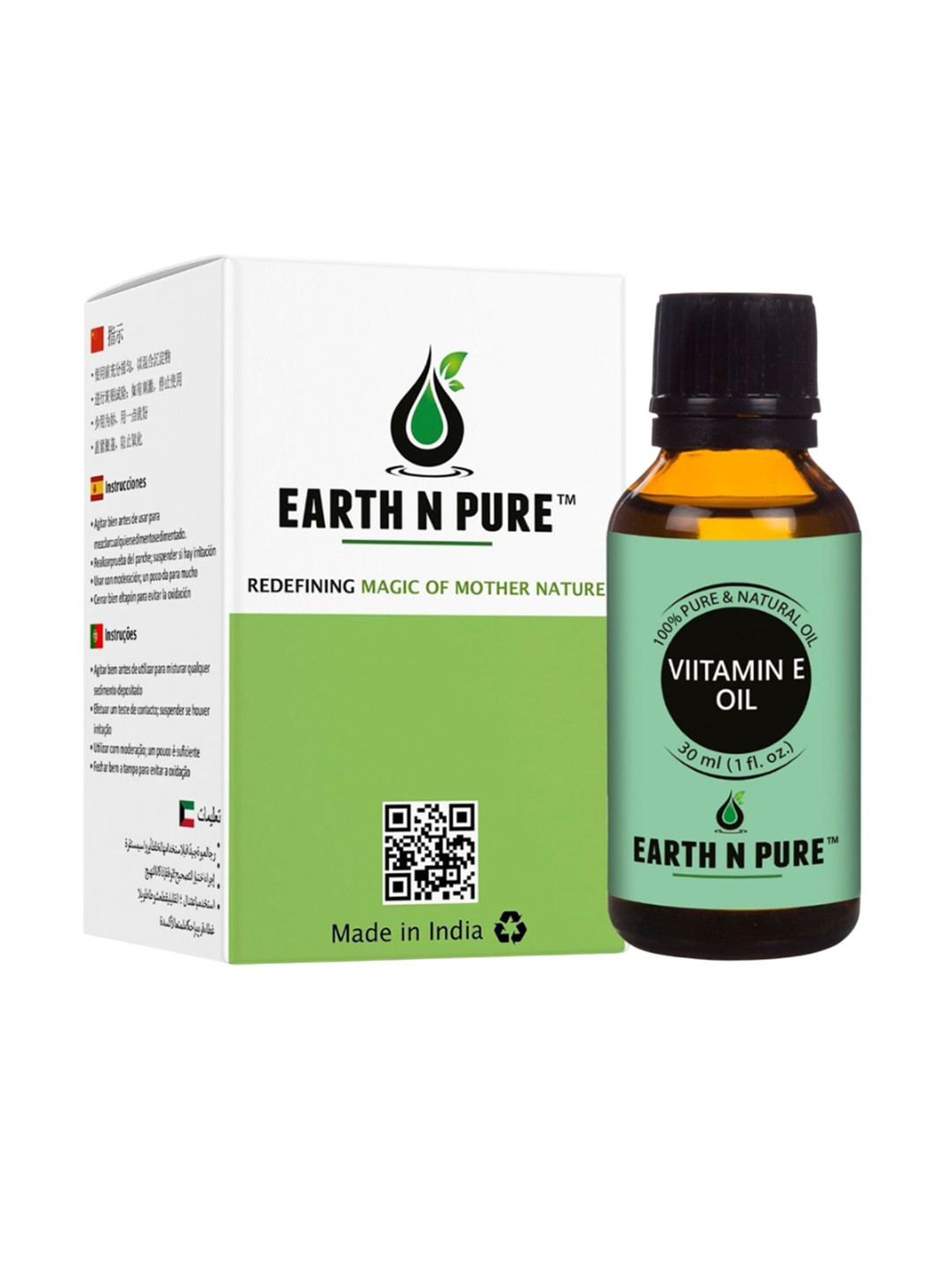 EARTH N PURE 100% Vitamin E Oil Natural & Therapeutic Grade - 30 ml