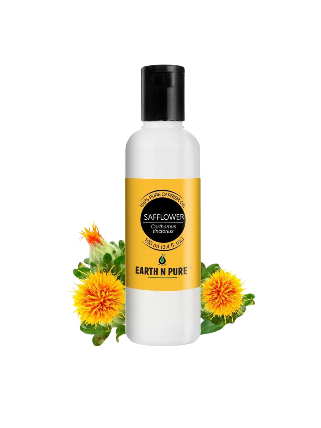 EARTH N PURE 100% Pure & Natural Skin Moisturizer Safflower Carrier Oil - 100 ml