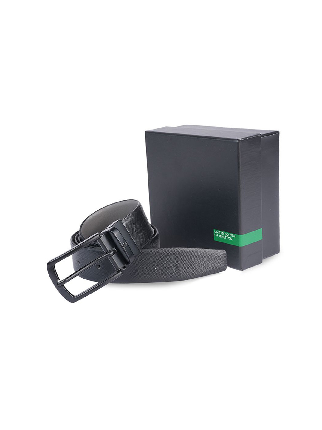 United Colors of Benetton Men Altdorf Leather Textured Reversible Belt