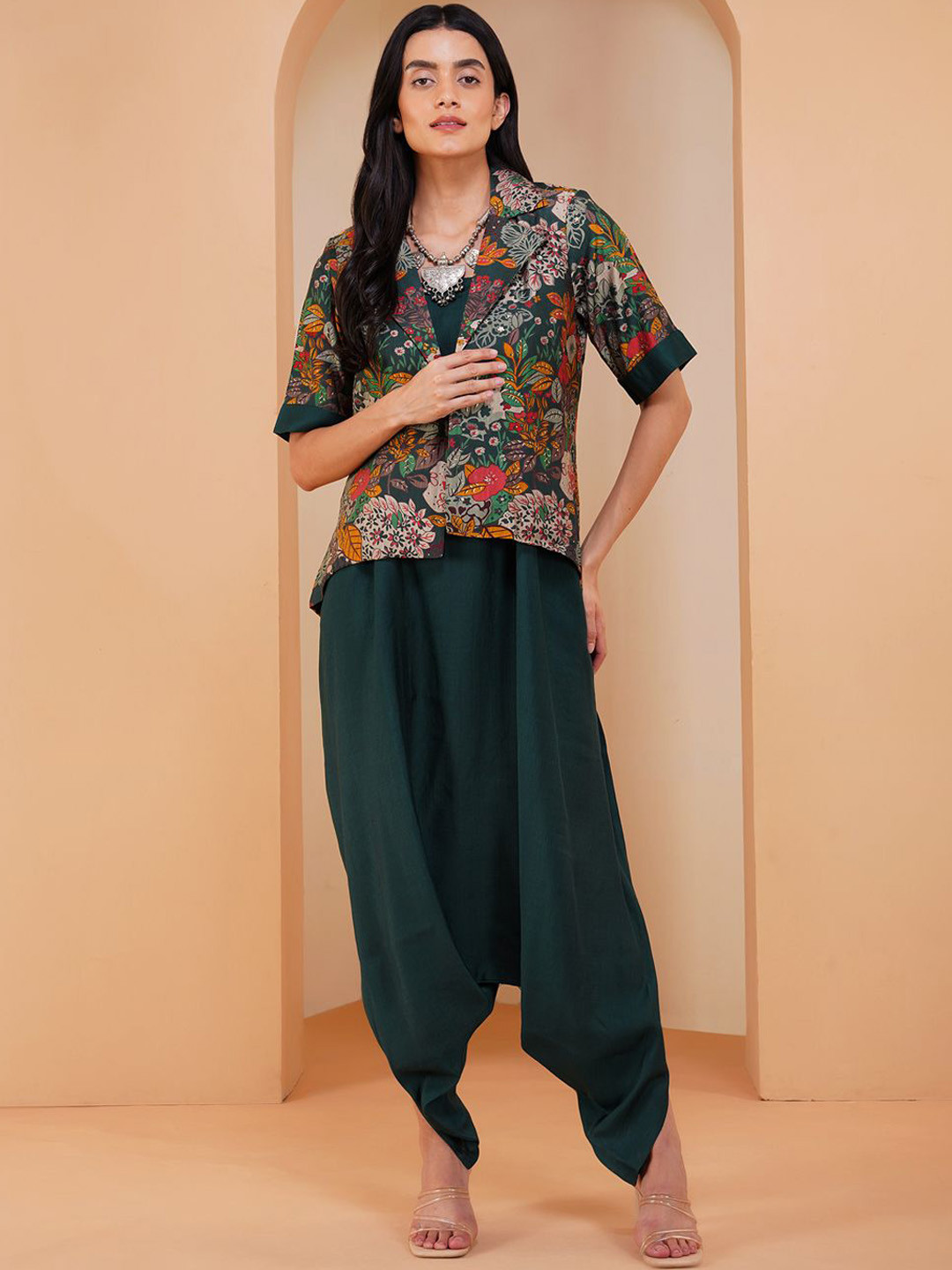 Stitchinc Achkan Nirvaana Green Dress