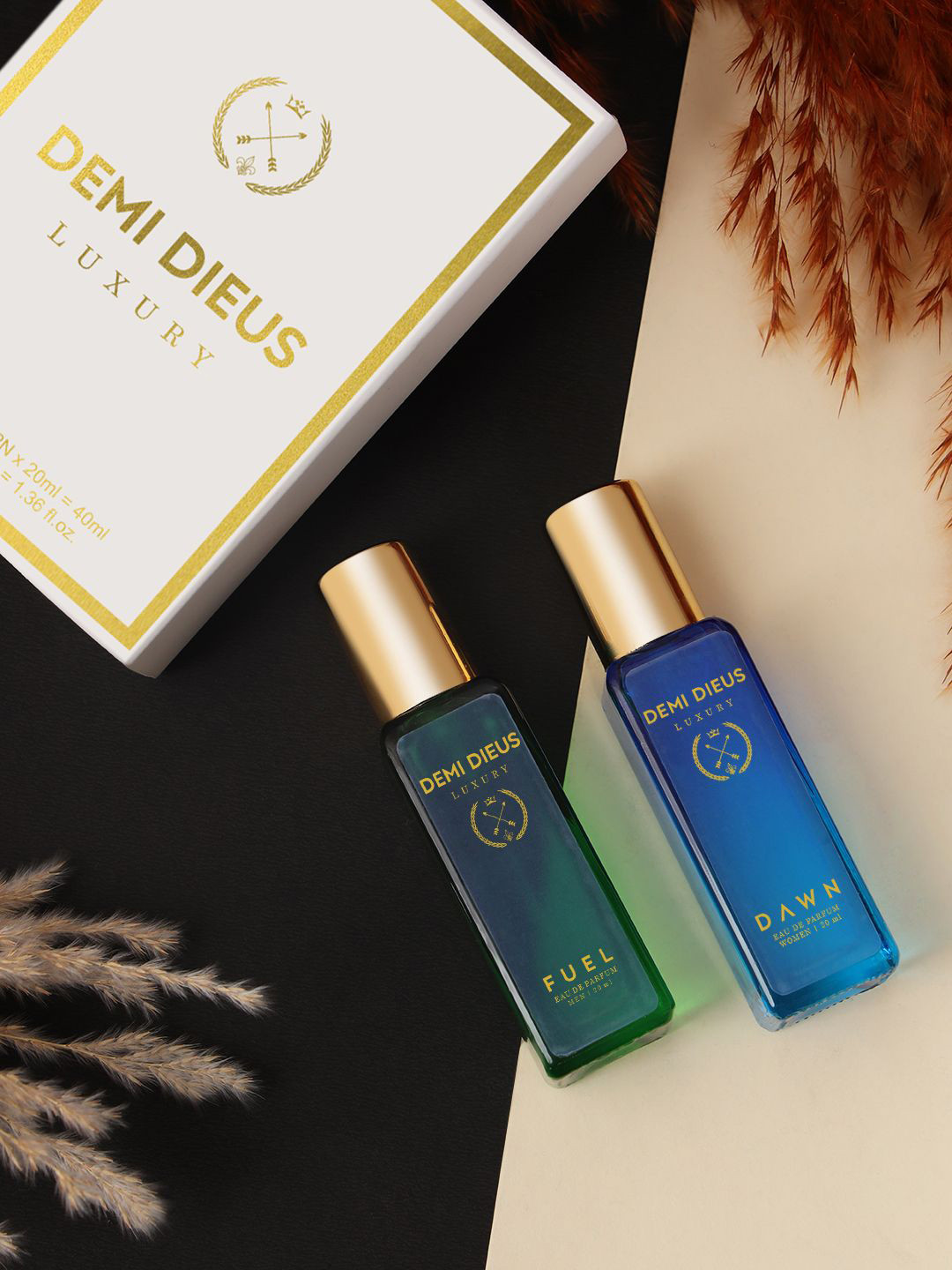 DEMI DIEUS Unisex Set Of 2 Dawn & Fuel Long Lasting Eau de Parfum - 20 ml Each