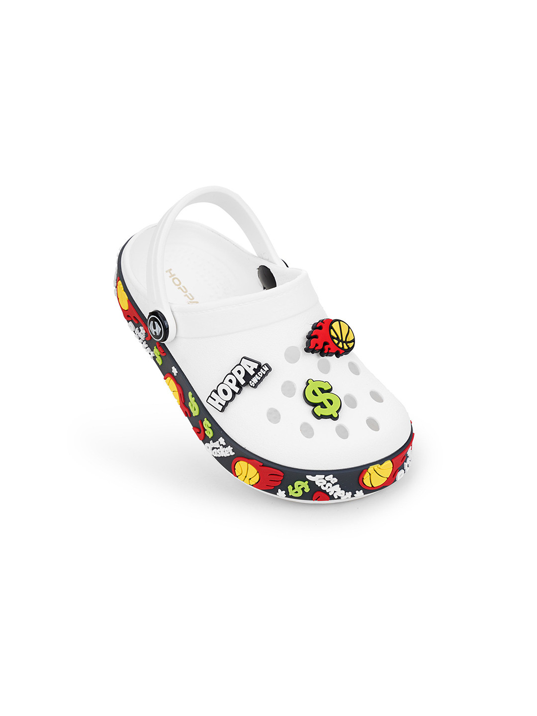 Hoppa Super Star White Kids Clogs