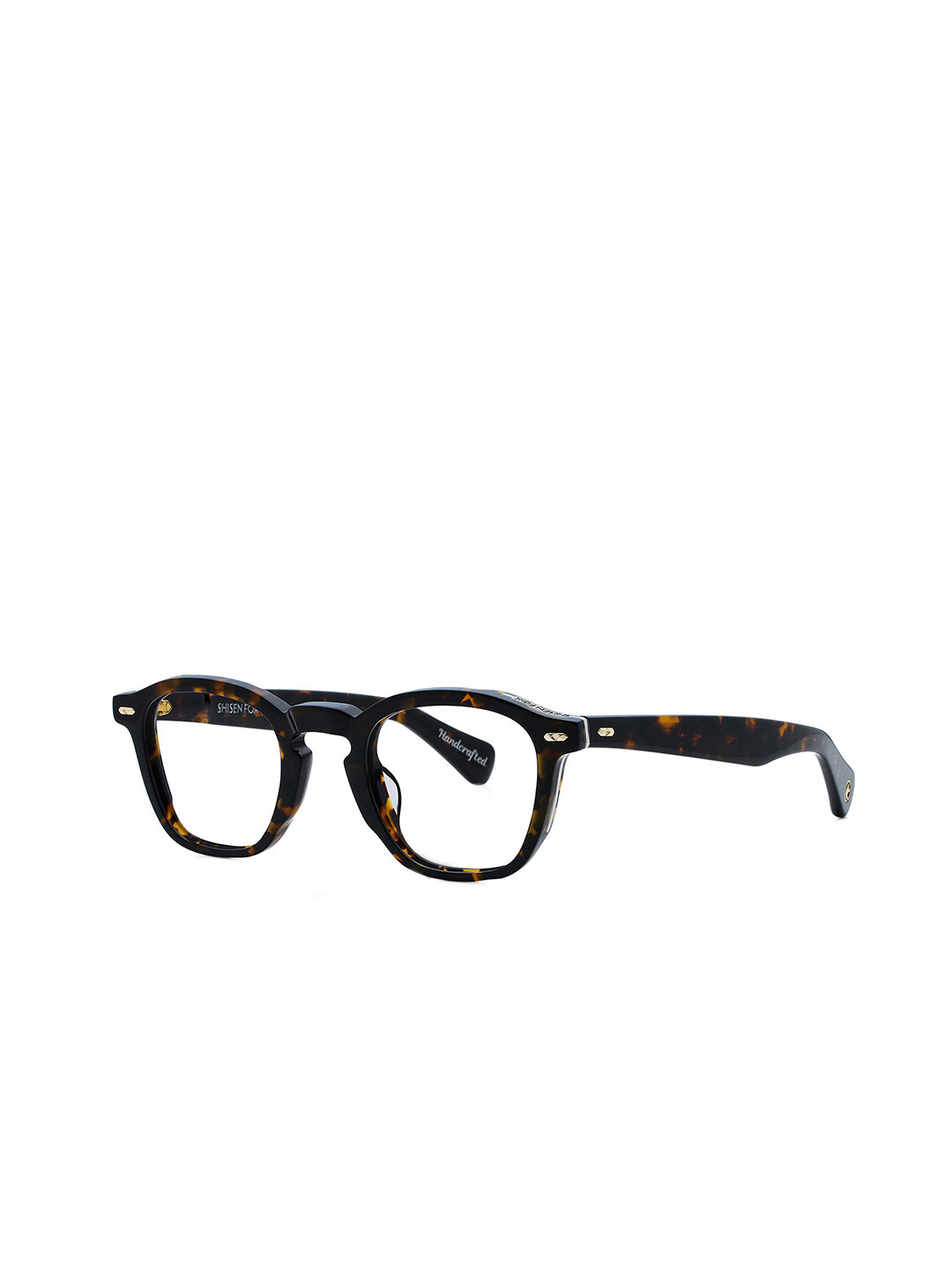 Shisen Fox Niko Dark Havana Unisex Abstract Full Rim Square Frames