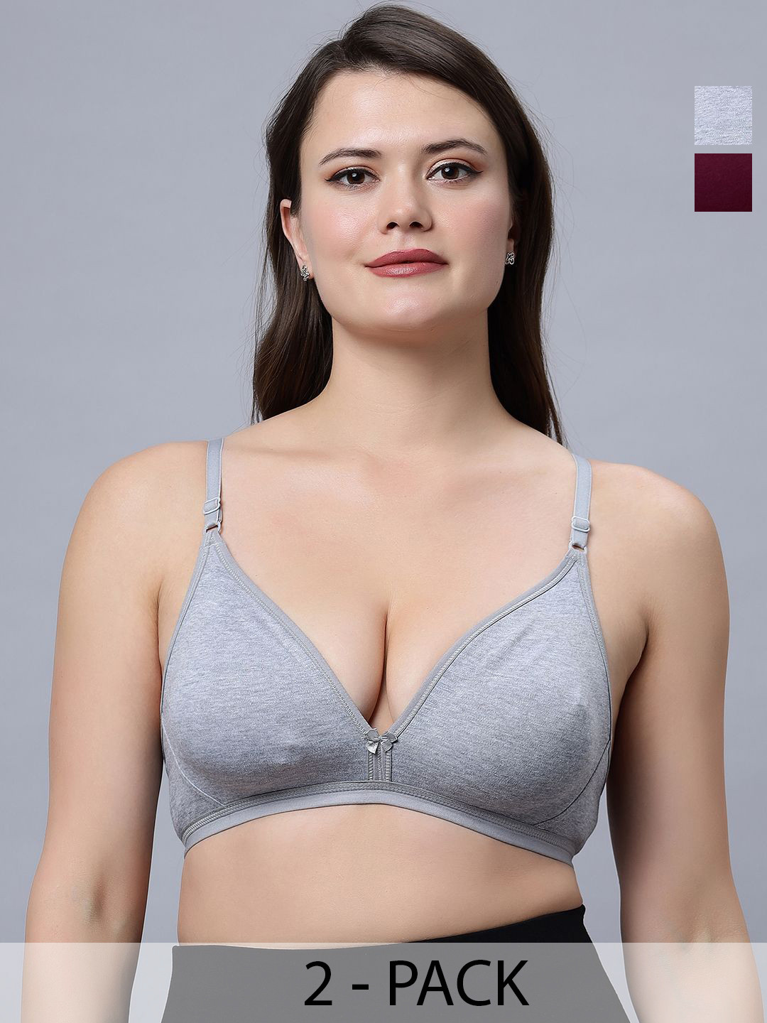 In Care Pack Of 2 Cotton Cut and Sew Medium Coverage Bra