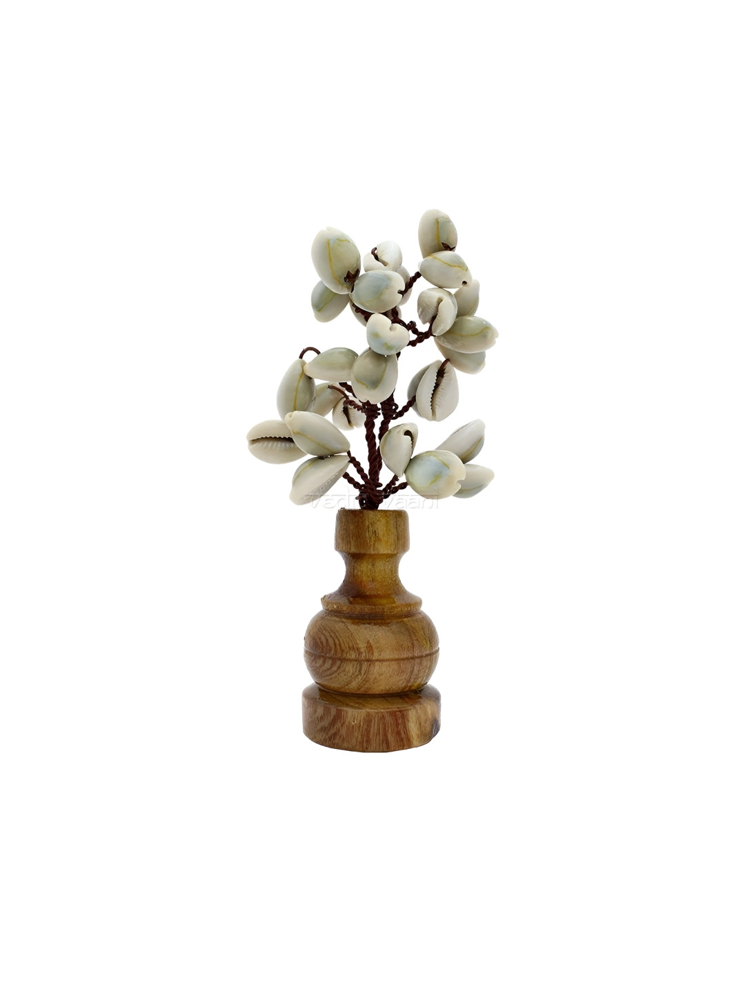 SANKALAN CREATIONS Kaudi Evil Eye Tree White Crystal Natural Living Room Medium Showpiece - 7 Inches