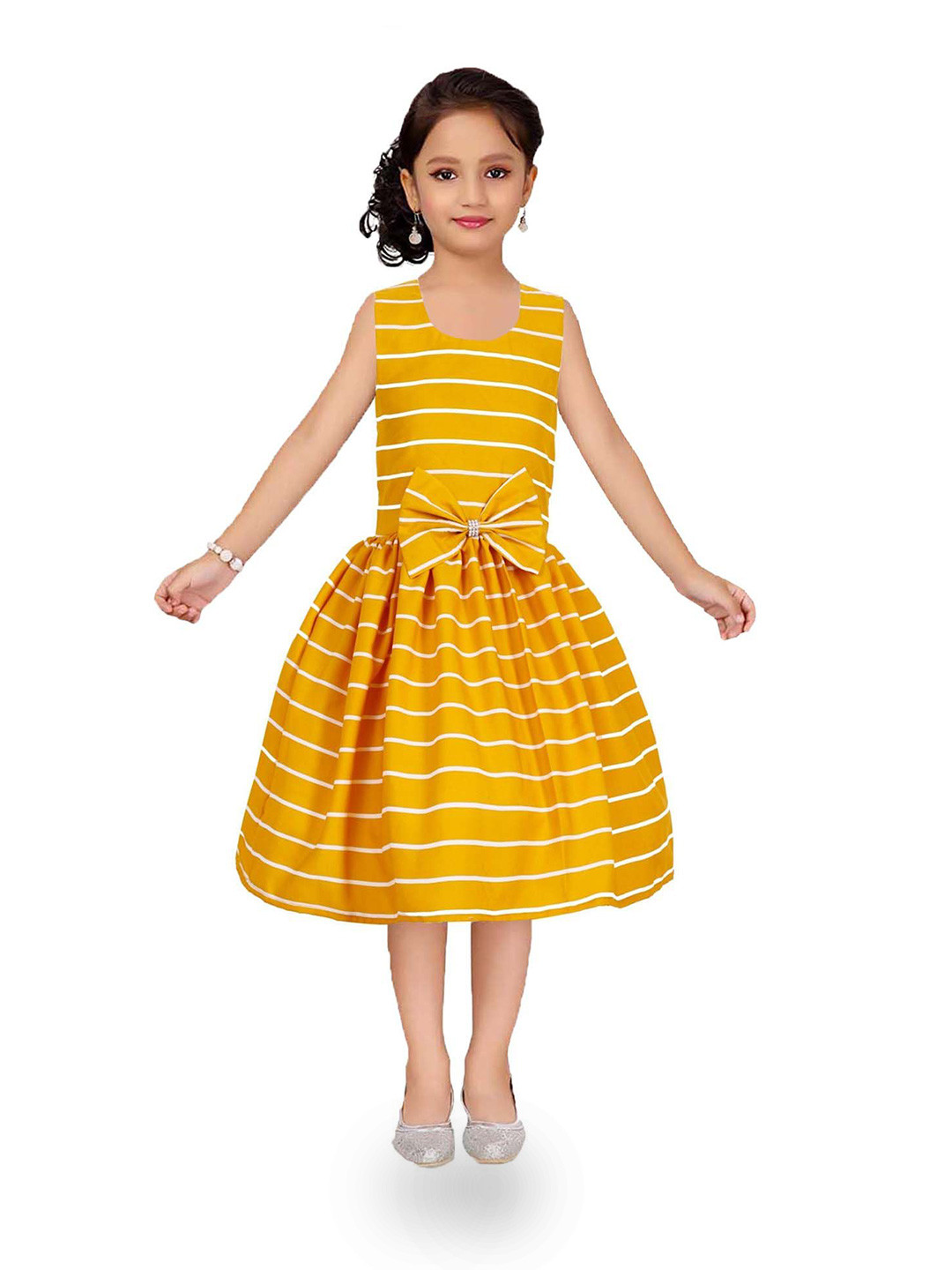 Wow Princess Girl Striped Fit & Flare Dress