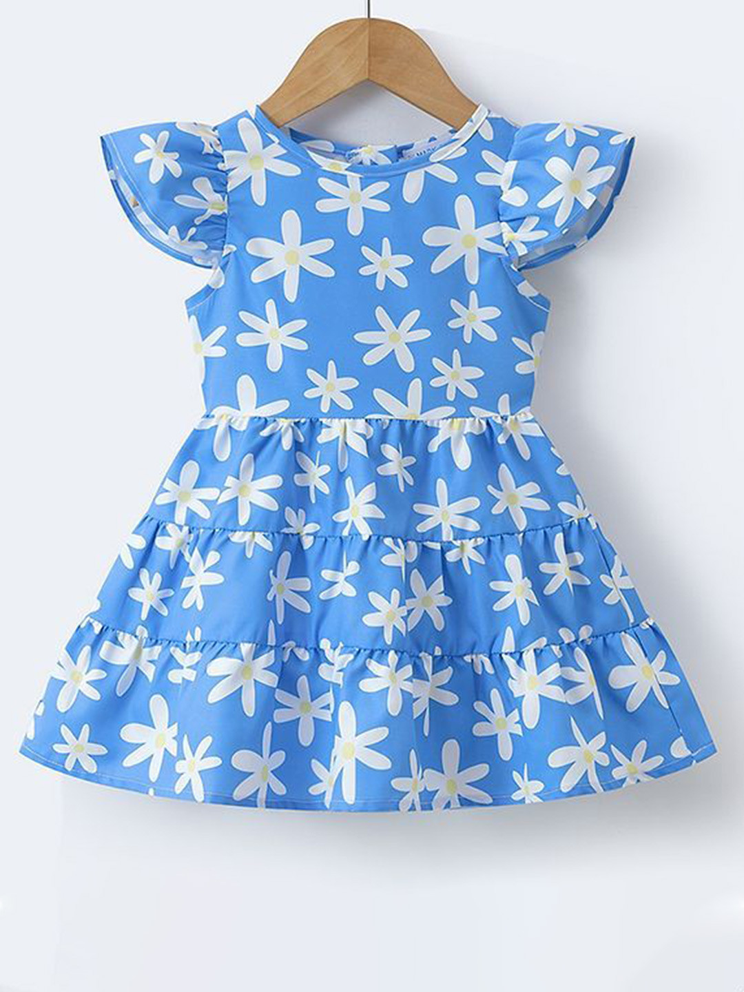 Mark & Mia Girls Floral Printed Cap Sleeves Fit & Flare Dress