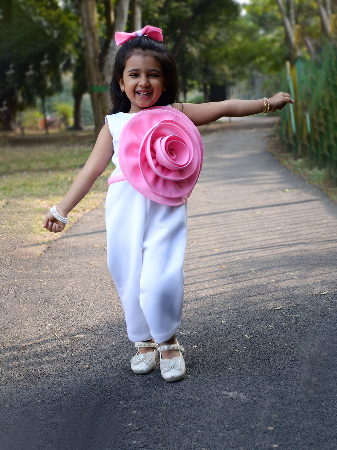 TOPLOVE Girls 3D Flower Jumpsuit