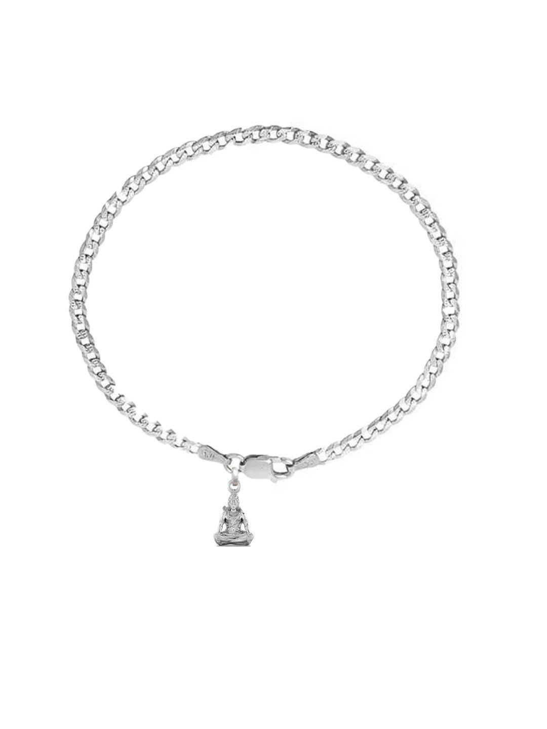 Metronaut Sterling Silver God Shiva Symbol Link Bracelet
