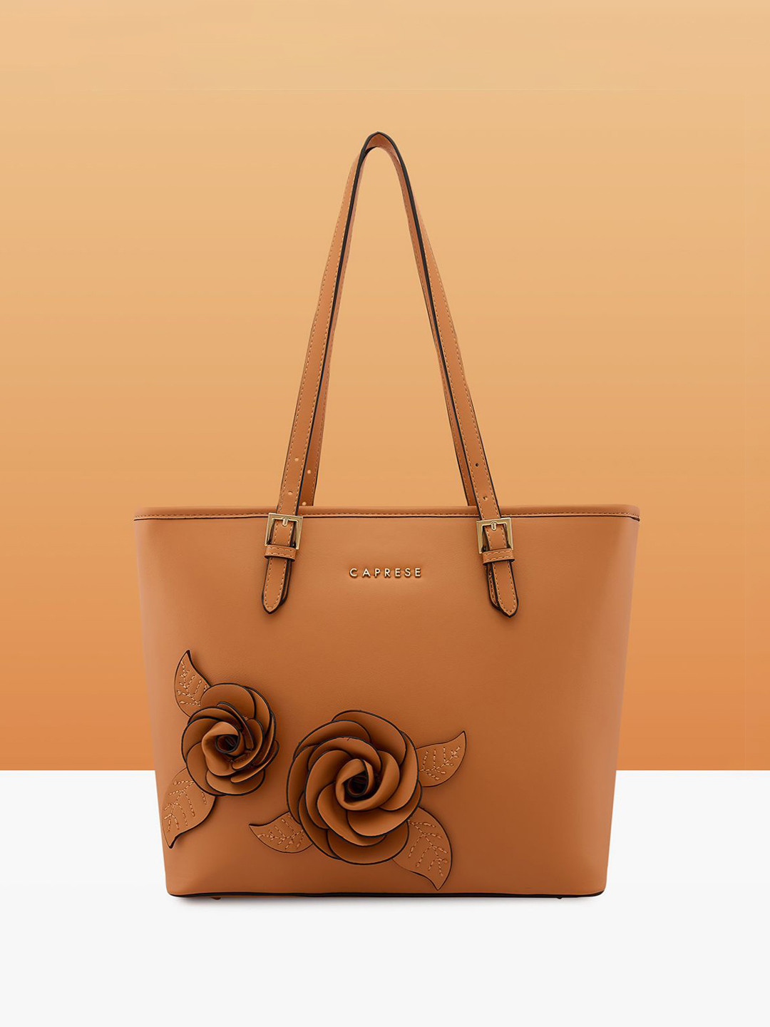 Caprese Bloom Women Apricot Medium Tote Bag