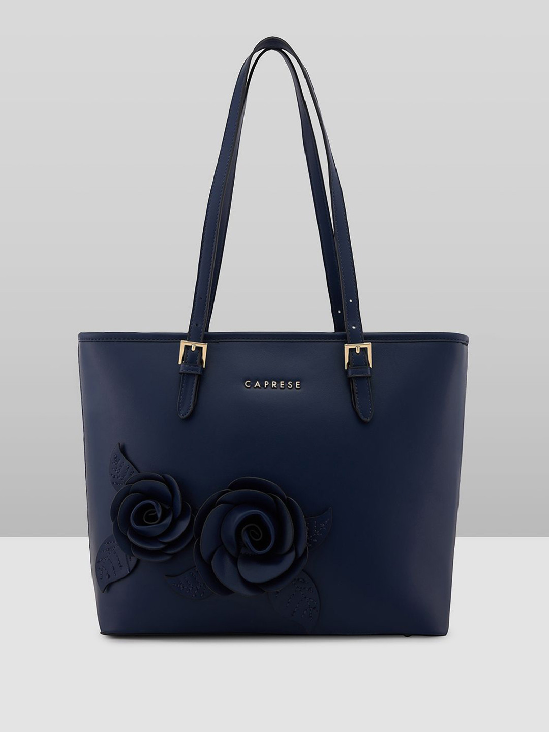 Caprese Bloom Women Navy Medium Tote Bag