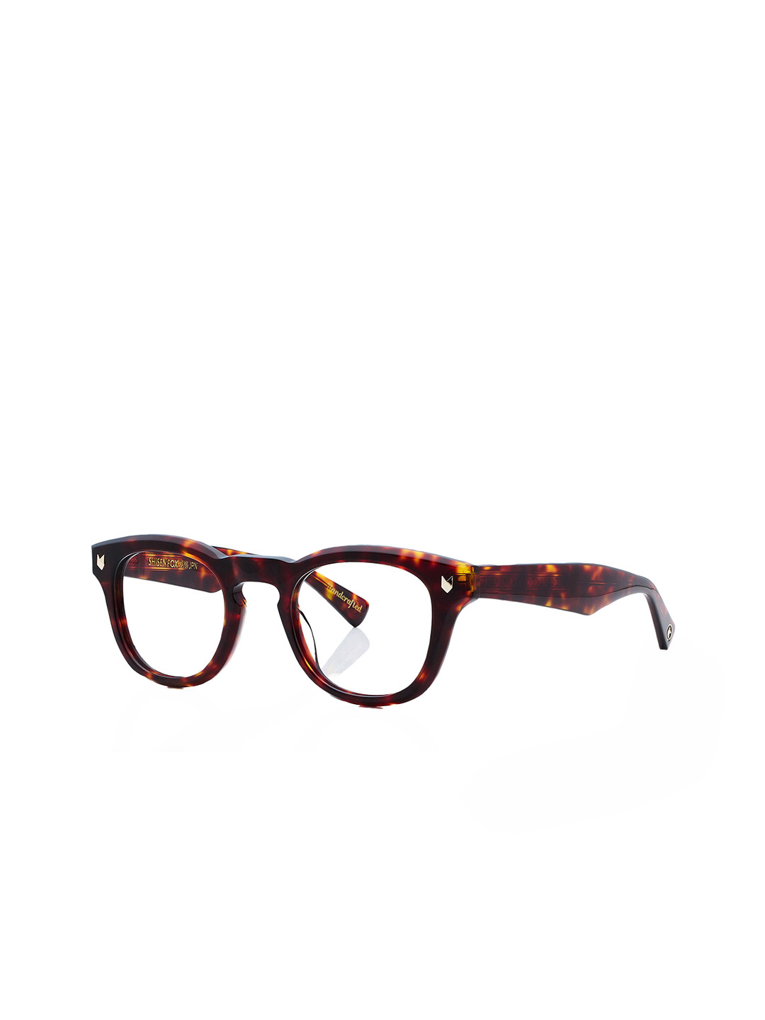 Shisen Fox Totoro Havana Unisex Colourblocked Full Rim Oval Frames