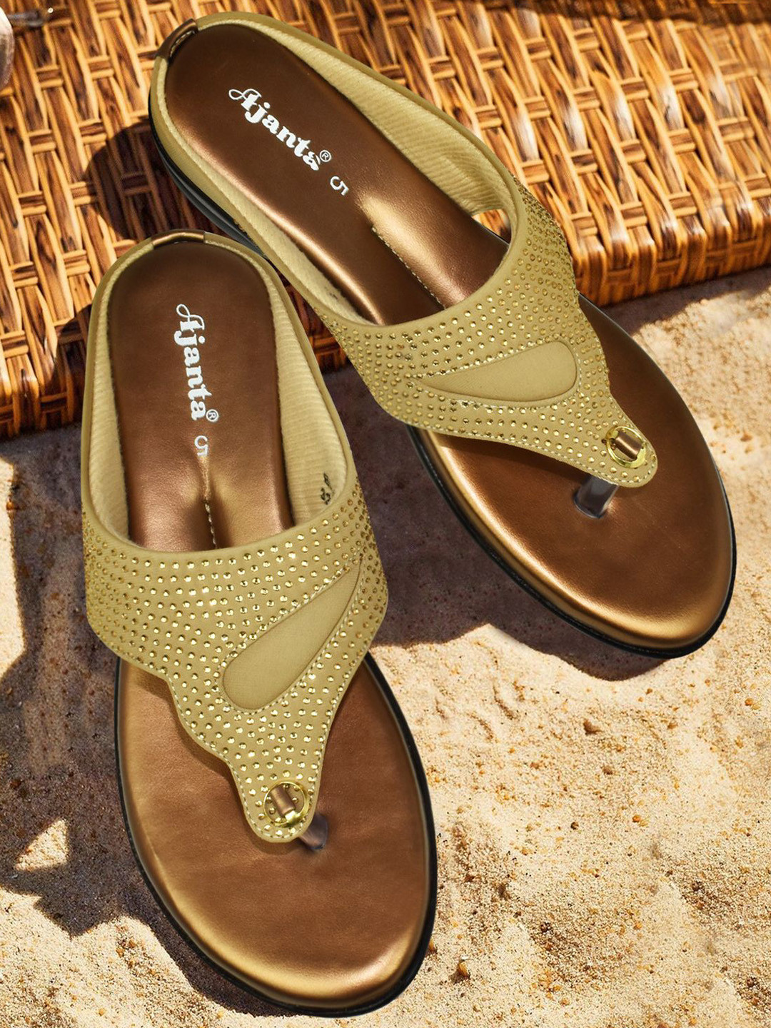 Ajanta Women Embellished One Toe Flats