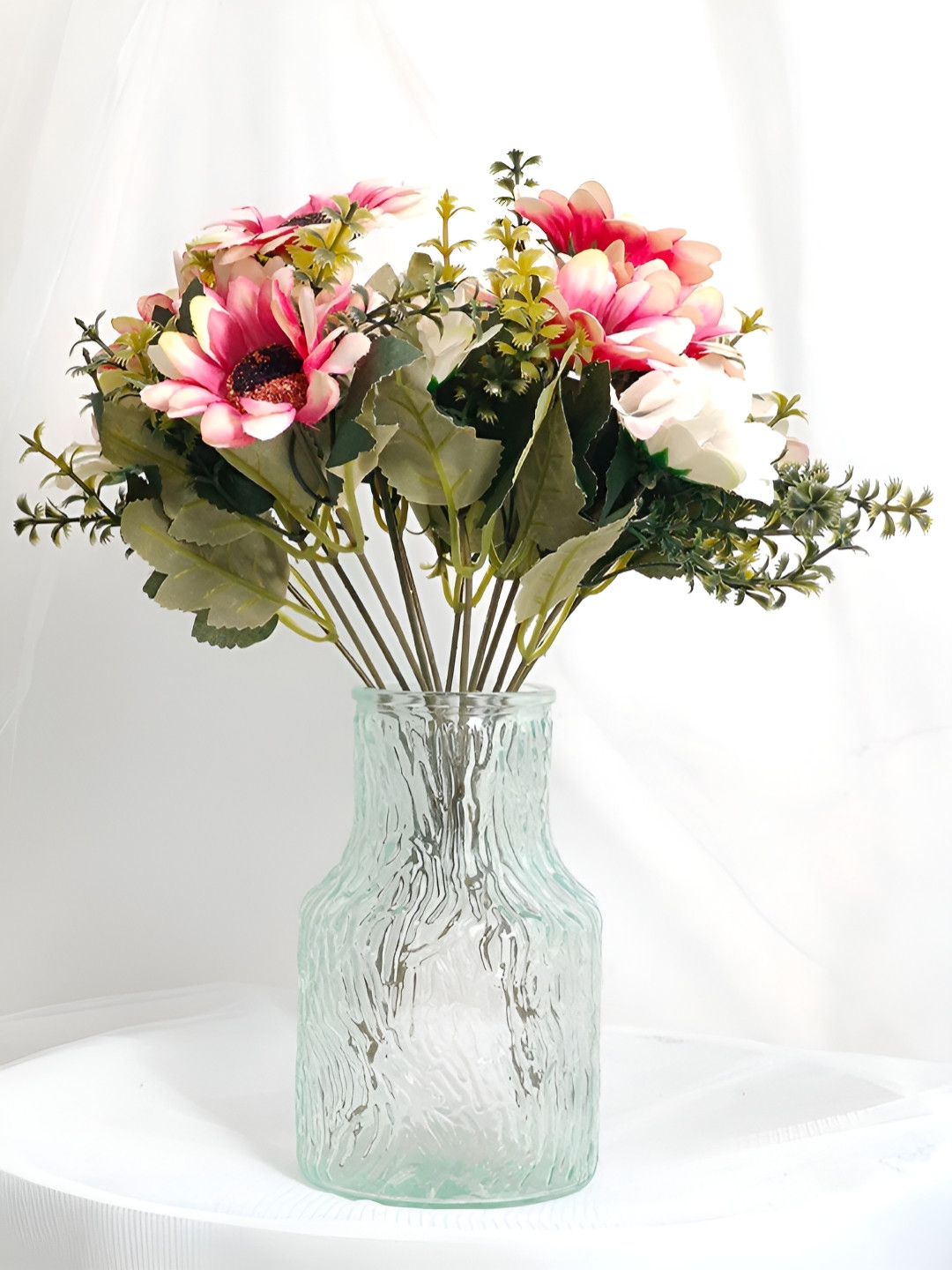 Art Street Red & Green Hanging Sunflower Artificial Flower