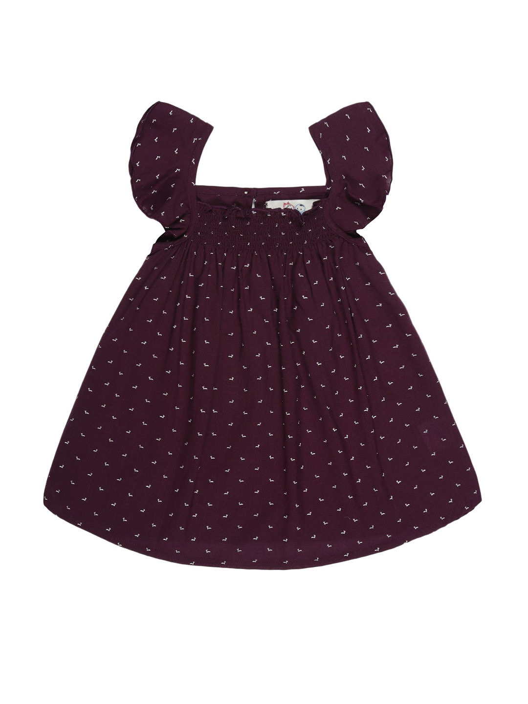 YOUNG BIRDS Polka Dot Print A-Line Dress