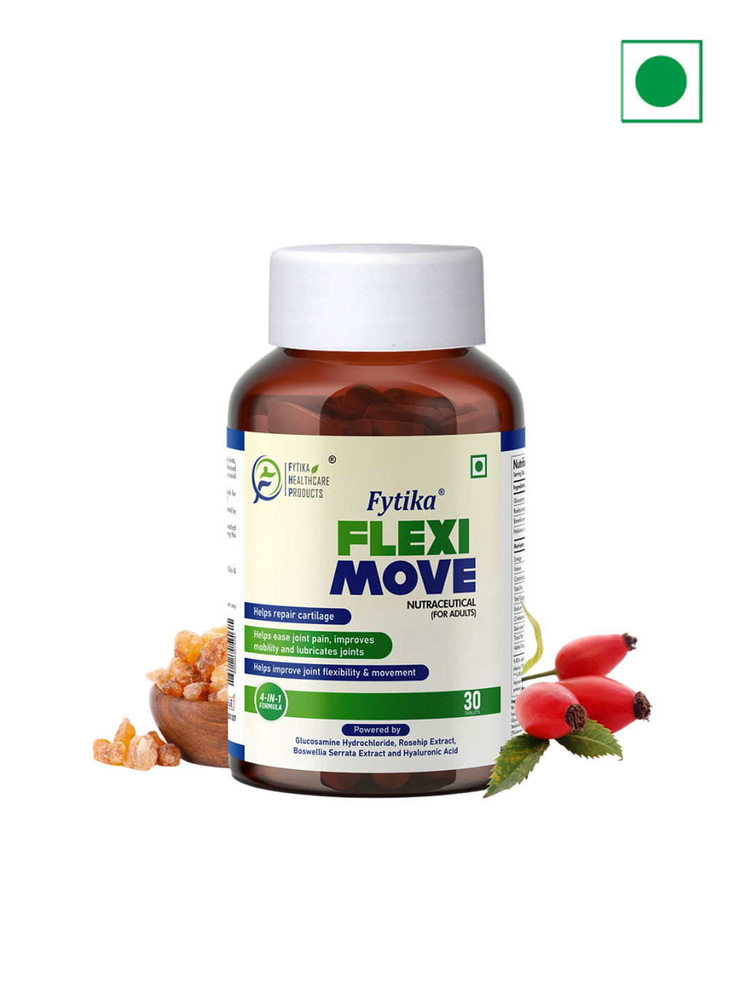 FYTIKA Flexi Move Tablets For Joint Support, Bone & Cartilage Health - 30 Tablets