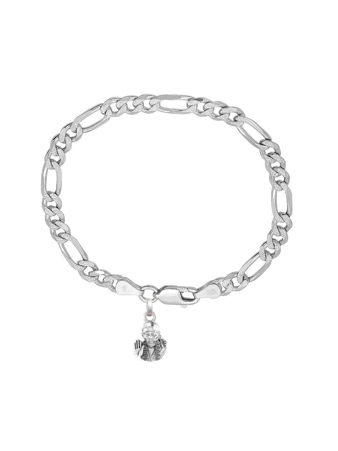 Metronaut Sterling Silver God Sai Baba Link Bracelet