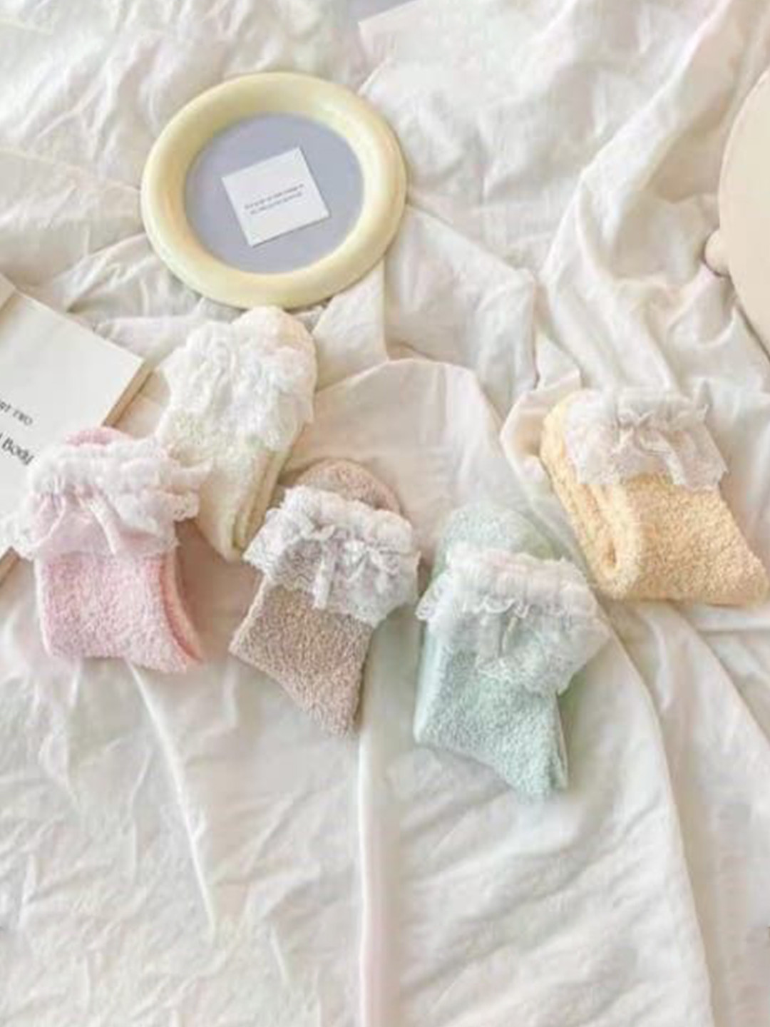 POLLOLOCO Women Pack Of 5 Cotton Ankle-Length Socks