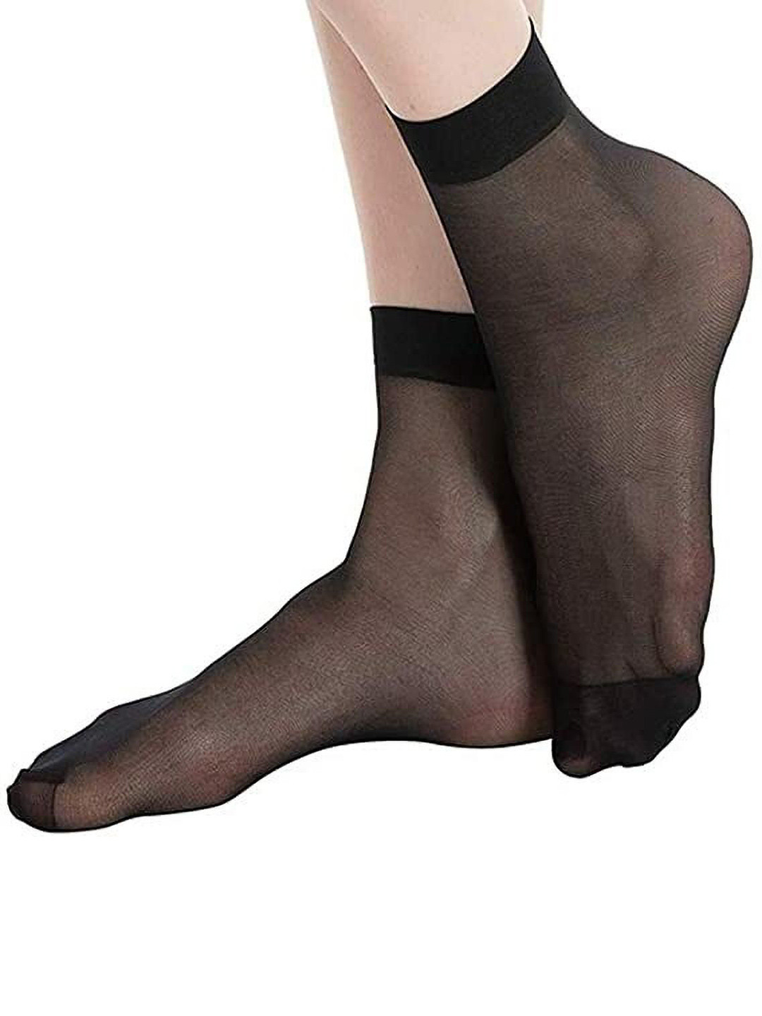 POLLOLOCO Women Pack Of 4 Ultra-Thin Transparent Sheer Above Ankle-Length Socks