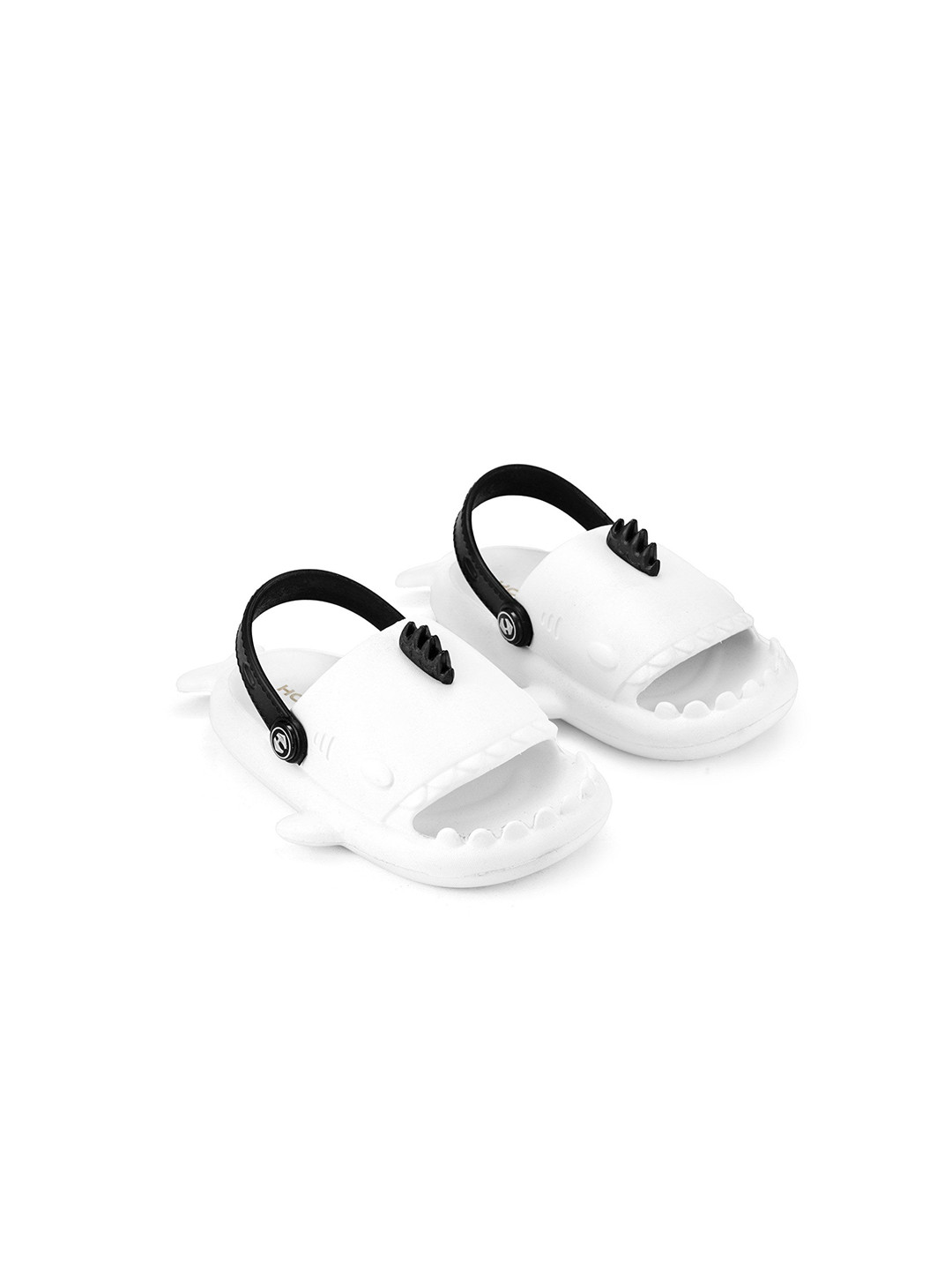 Hoppa Baby Shark White/Black Sliders For Kids