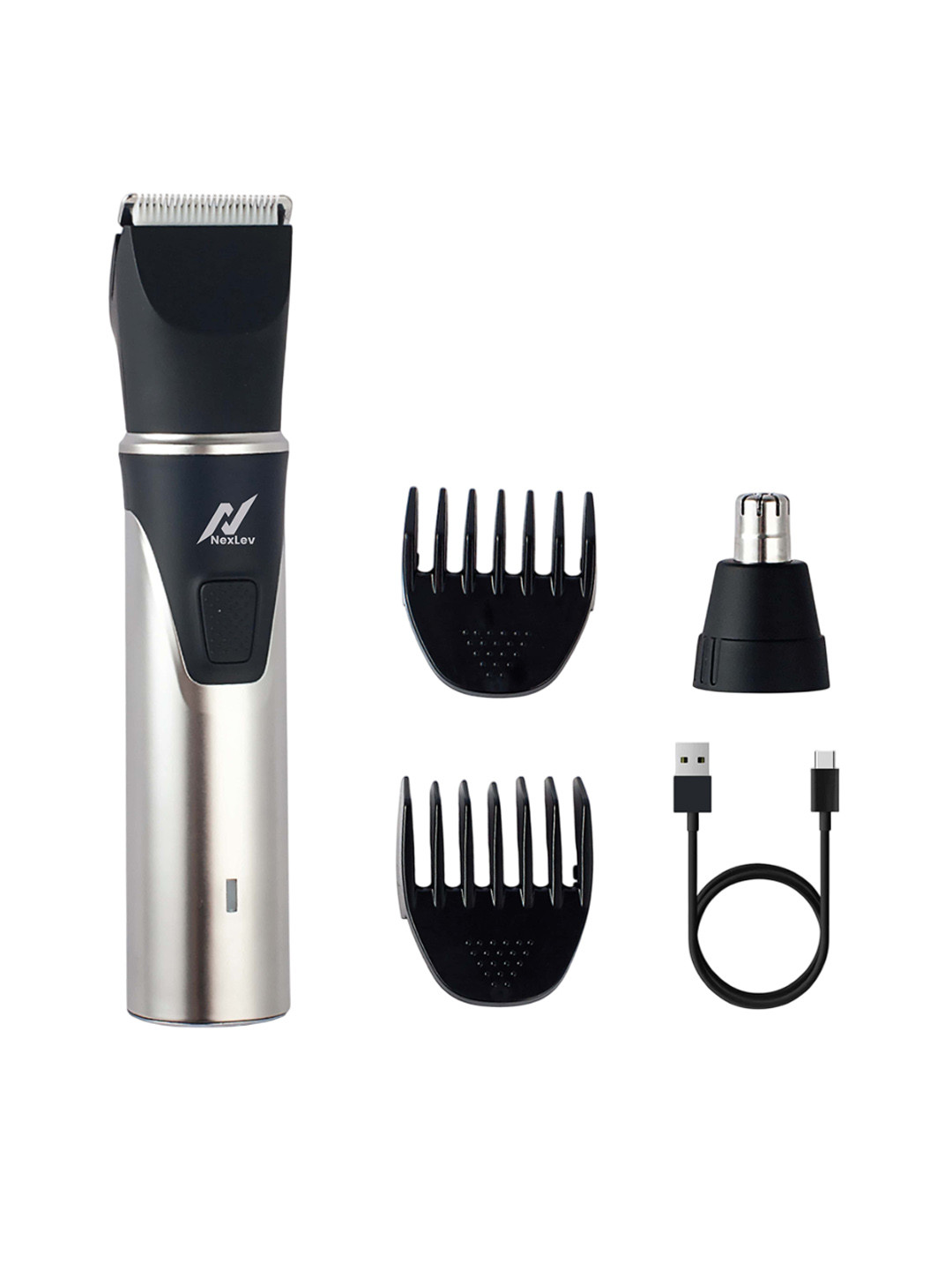 NexLev 2 In 1 Nose, Ear & Body Trimmer - Grey