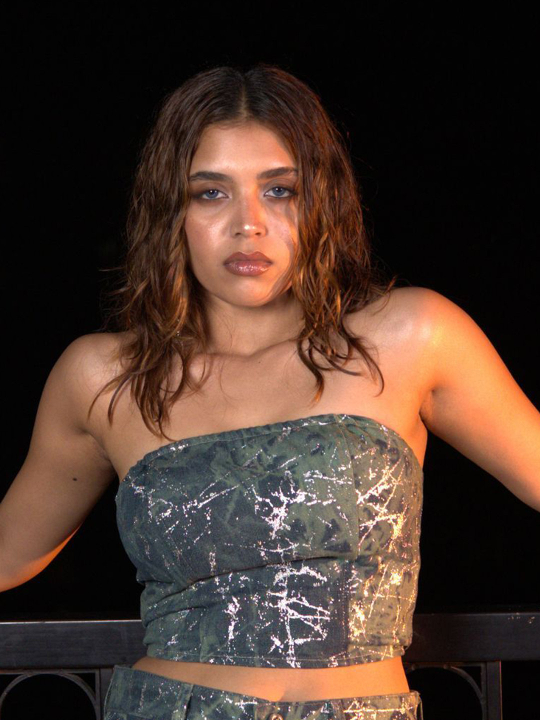 Off Duty India Women Milan High Street Foil Corset Denim