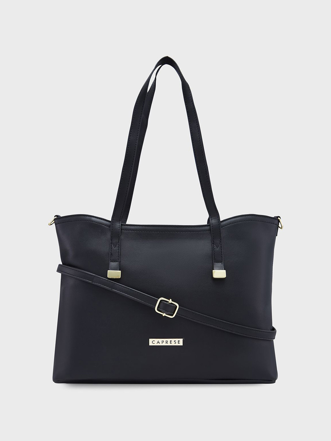 Caprese Shyla Women Black Large Tote Bag