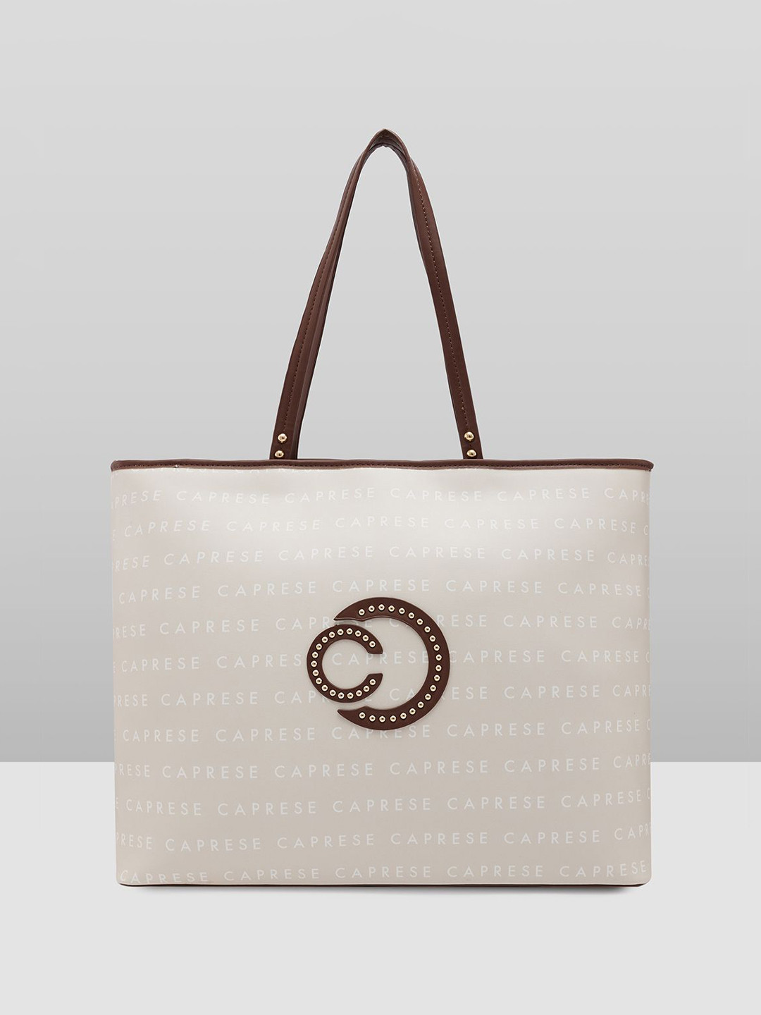 Caprese Topaz Women Beige Large Tote Bag