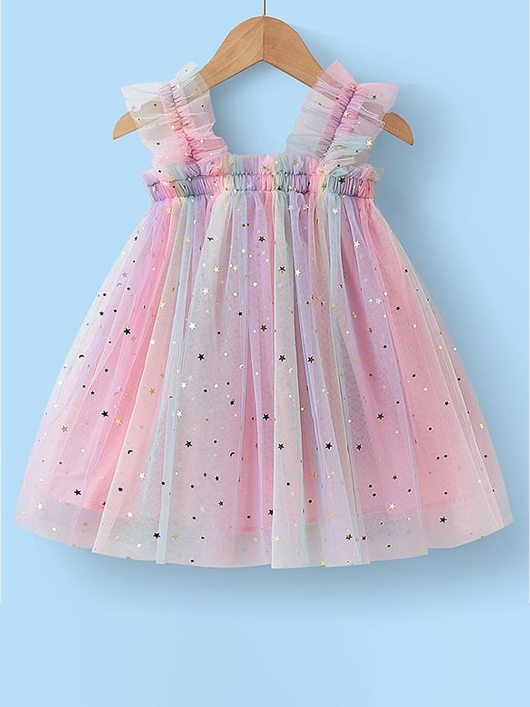 Mark & Mia Girls Embellished Shoulder Straps Fit And Flare Dress