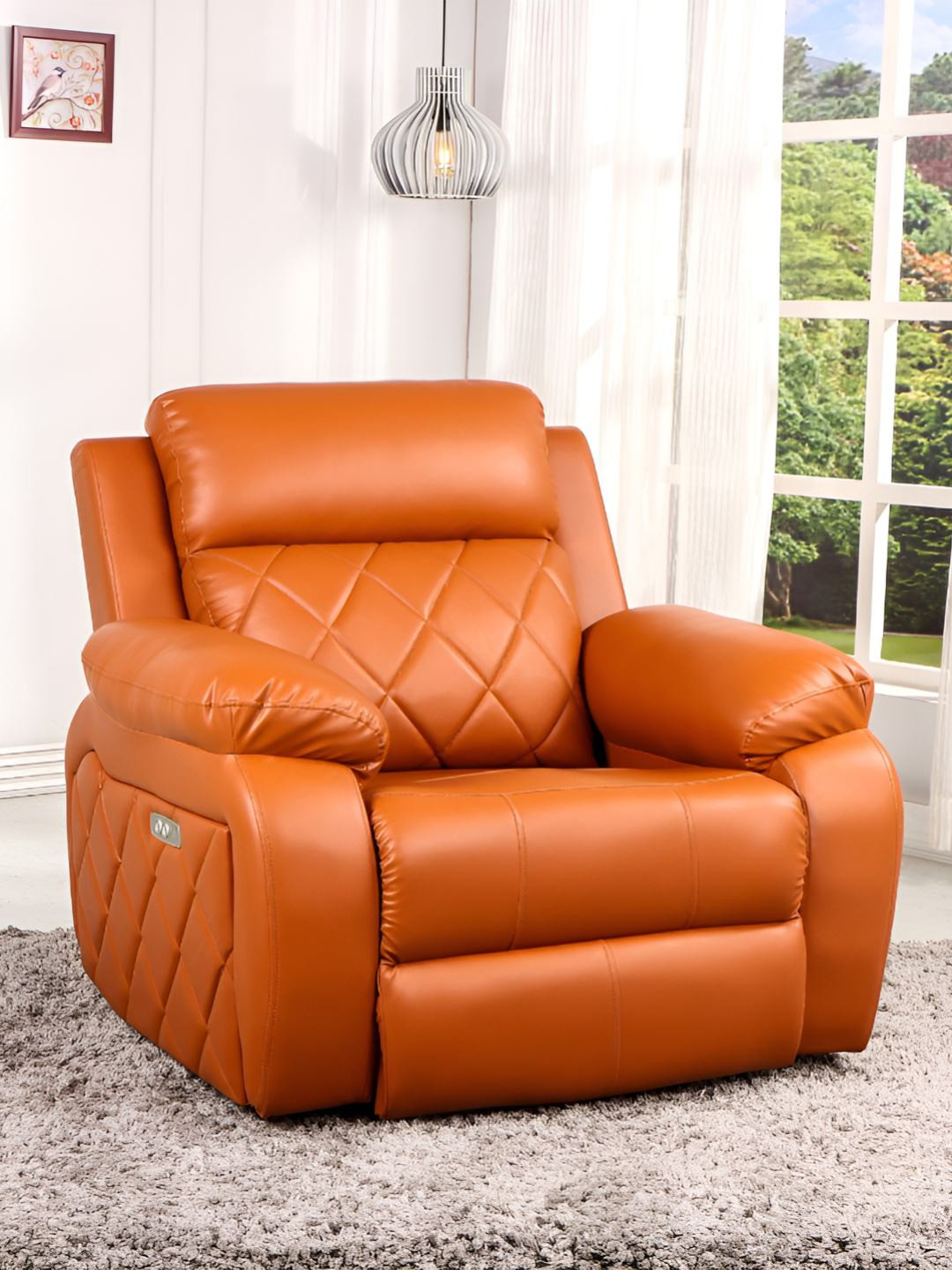 SOLIS Royale - The Desired Comfort Tan Brown Leather Ultimate Comfort Powered Recliner