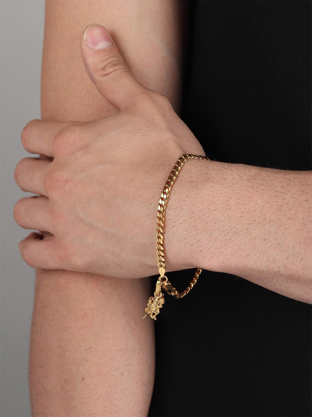 Metronaut Sterling Silver Gold-Plated God Hanuman Link Bracelet