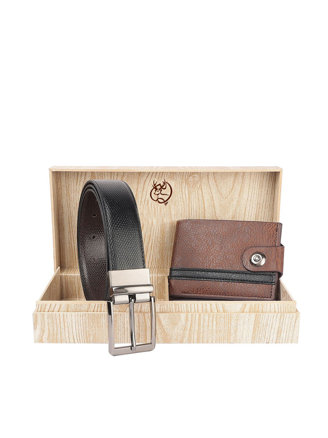 SAZARA Men Reversible Belt And Wallet Accessory Gift Set