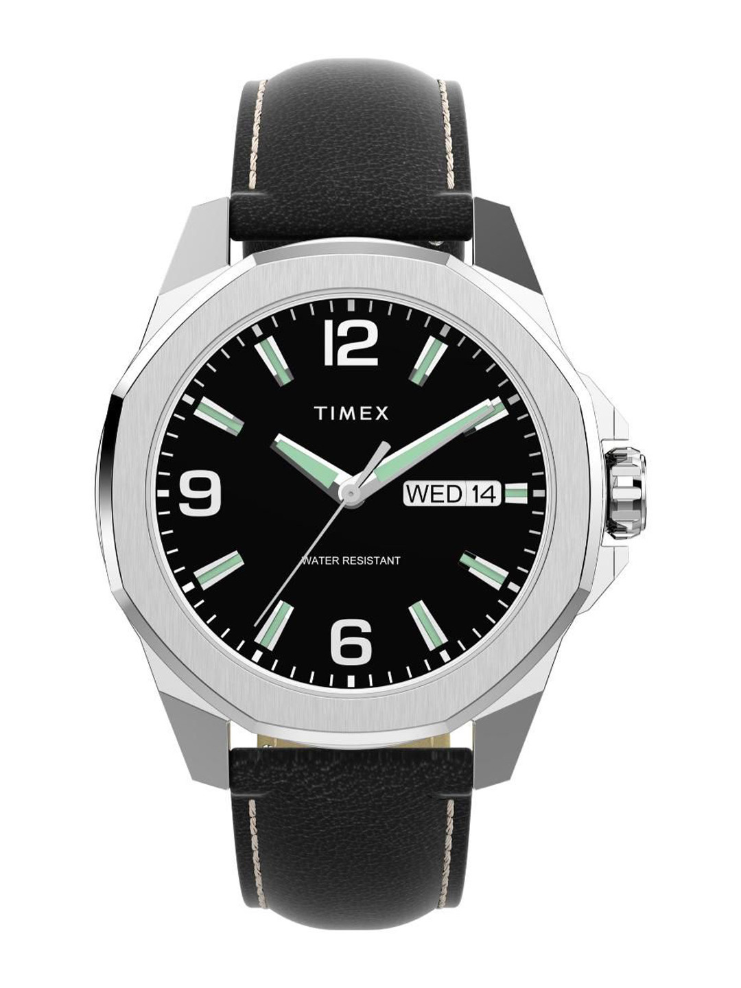 Timex Trend Men Brass Dial & Leather Straps Analogue Watch TW2W92900